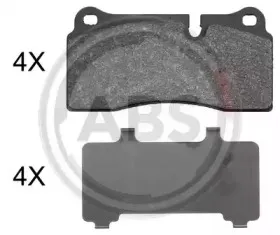 37976 A.B.S. Комплект тормозных колодок, дисковый тормоз