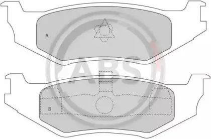38512 A.B.S. Комплект тормозных колодок, дисковый тормоз
