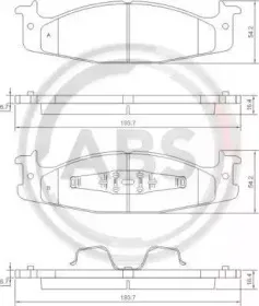 38632 A.B.S. Комплект тормозных колодок, дисковый тормоз