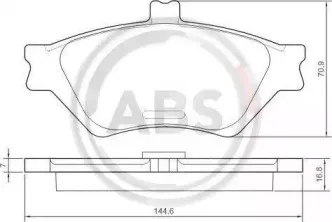 38659 A.B.S. Комплект тормозных колодок, дисковый тормоз