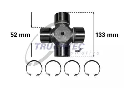 0134011 TRUCKTEC AUTOMOTIVE Шарнир, продольный вал