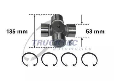0134013 TRUCKTEC AUTOMOTIVE Шарнир, продольный вал