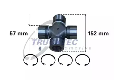 0134014 TRUCKTEC AUTOMOTIVE Шарнир, продольный вал