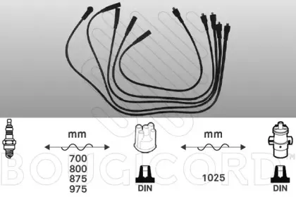 2445 BOUGICORD Комплект проводов зажигания