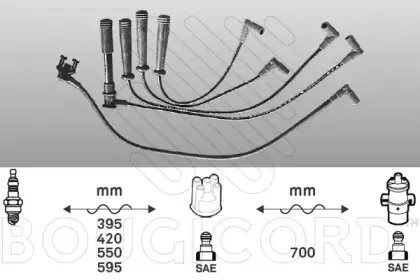 2496 BOUGICORD Комплект проводов зажигания