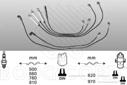 4123 BOUGICORD Комплект проводов зажигания