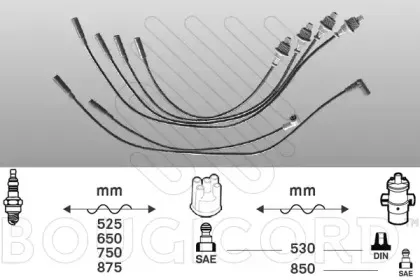 4304 BOUGICORD Комплект проводов зажигания