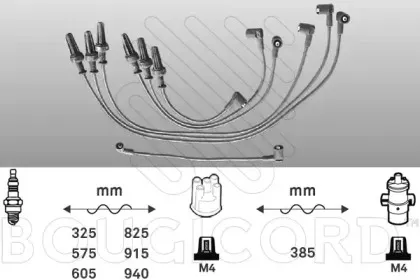 4319 BOUGICORD Комплект проводов зажигания