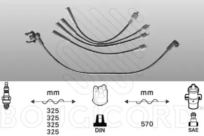 4405 BOUGICORD Комплект проводов зажигания