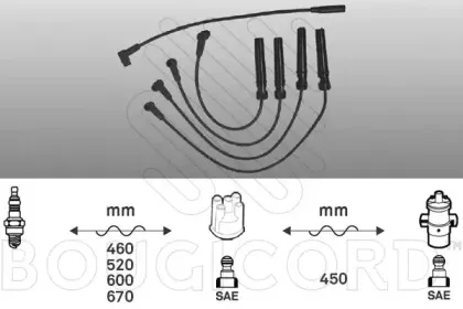 7165 BOUGICORD Комплект проводов зажигания