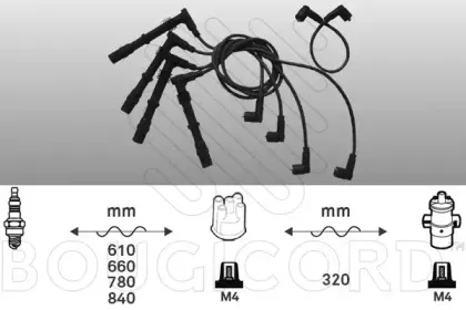 9235 BOUGICORD Комплект проводов зажигания