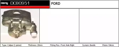 DC80951 REMY Тормозной суппорт