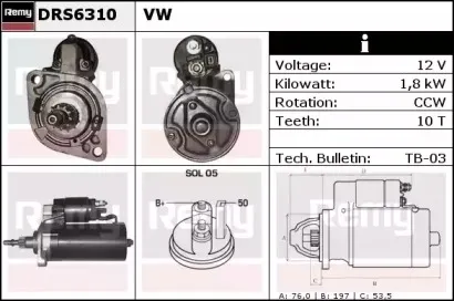 DRS6310 REMY Стартер