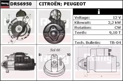 DRS6950 REMY Стартер