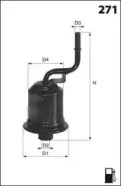 ELE6094 MECAFILTER Топливный фильтр