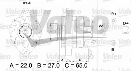 433451 VALEO Генератор