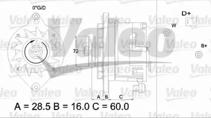 433483 VALEO Генератор