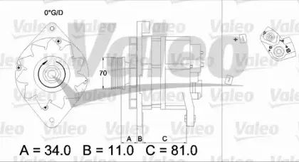 436302 VALEO Генератор