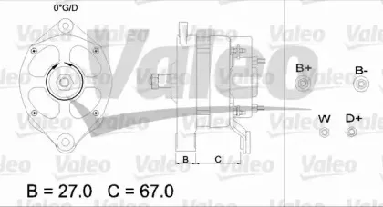 436433 VALEO Генератор