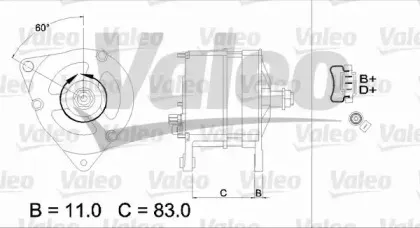 437124 VALEO Генератор