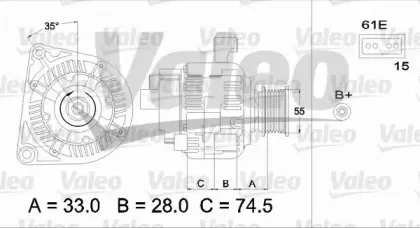 437227 VALEO Генератор