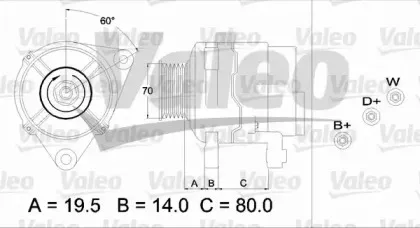 437391 VALEO Генератор