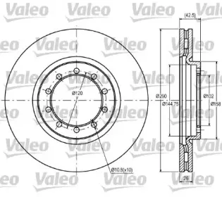 187062 VALEO Тормозной диск