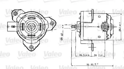 698317 VALEO Электродвигатель, вентилятор радиатора