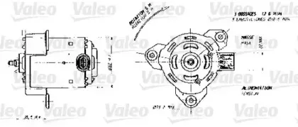 698356 VALEO Электродвигатель, вентилятор радиатора