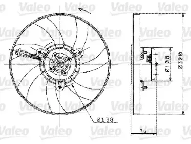 698358 VALEO Вентилятор, охлаждение двигателя
