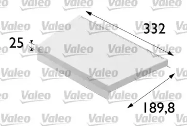 698700 VALEO Фильтр, воздух во внутренном пространстве