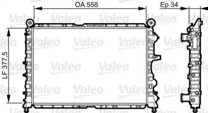 731592 VALEO Радиатор, охлаждение двигателя