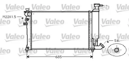 734454 VALEO Радиатор, охлаждение двигателя