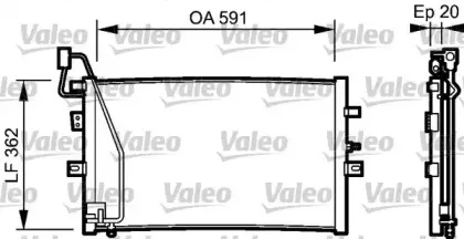 814000 VALEO Конденсатор, кондиционер
