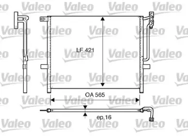 817383 VALEO Конденсатор, кондиционер