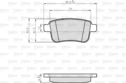 872692 VALEO Комплект тормозных колодок, дисковый тормоз