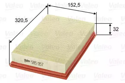 585057 VALEO Воздушный фильтр
