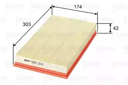 585374 VALEO Воздушный фильтр
