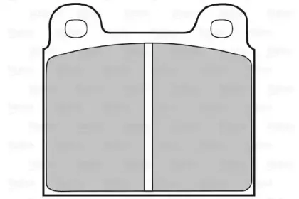 598106 VALEO Комплект тормозных колодок, дисковый тормоз