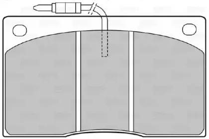 598374 VALEO Комплект тормозных колодок, дисковый тормоз