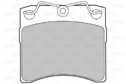 598048 VALEO Комплект тормозных колодок, дисковый тормоз