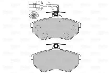 598982 VALEO Комплект тормозных колодок, дисковый тормоз