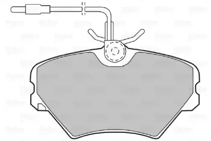 598599 VALEO Комплект тормозных колодок, дисковый тормоз