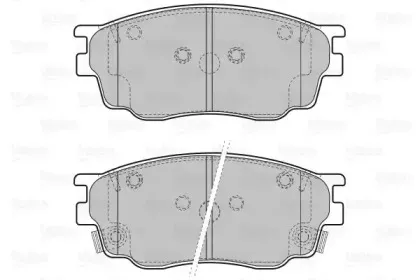 598647 VALEO Комплект тормозных колодок, дисковый тормоз