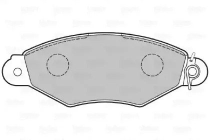 598325 VALEO Комплект тормозных колодок, дисковый тормоз