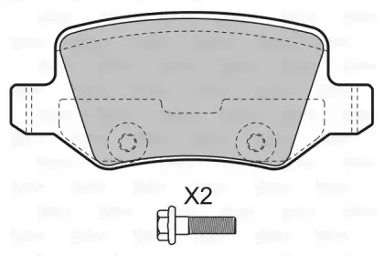 598583 VALEO Комплект тормозных колодок, дисковый тормоз