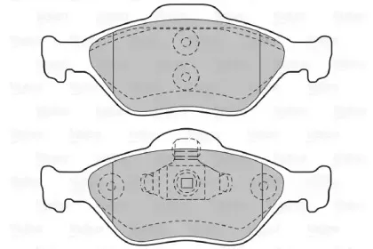 598564 VALEO Комплект тормозных колодок, дисковый тормоз