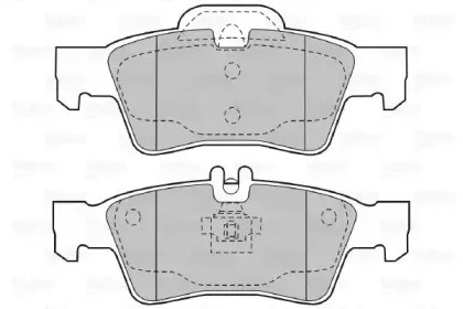 598637 VALEO Комплект тормозных колодок, дисковый тормоз