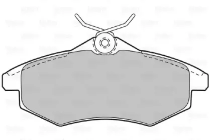 598500 VALEO Комплект тормозных колодок, дисковый тормоз