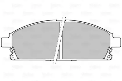 598452 VALEO Комплект тормозных колодок, дисковый тормоз